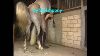 Steamy stallion pounding a man's rear end from behind